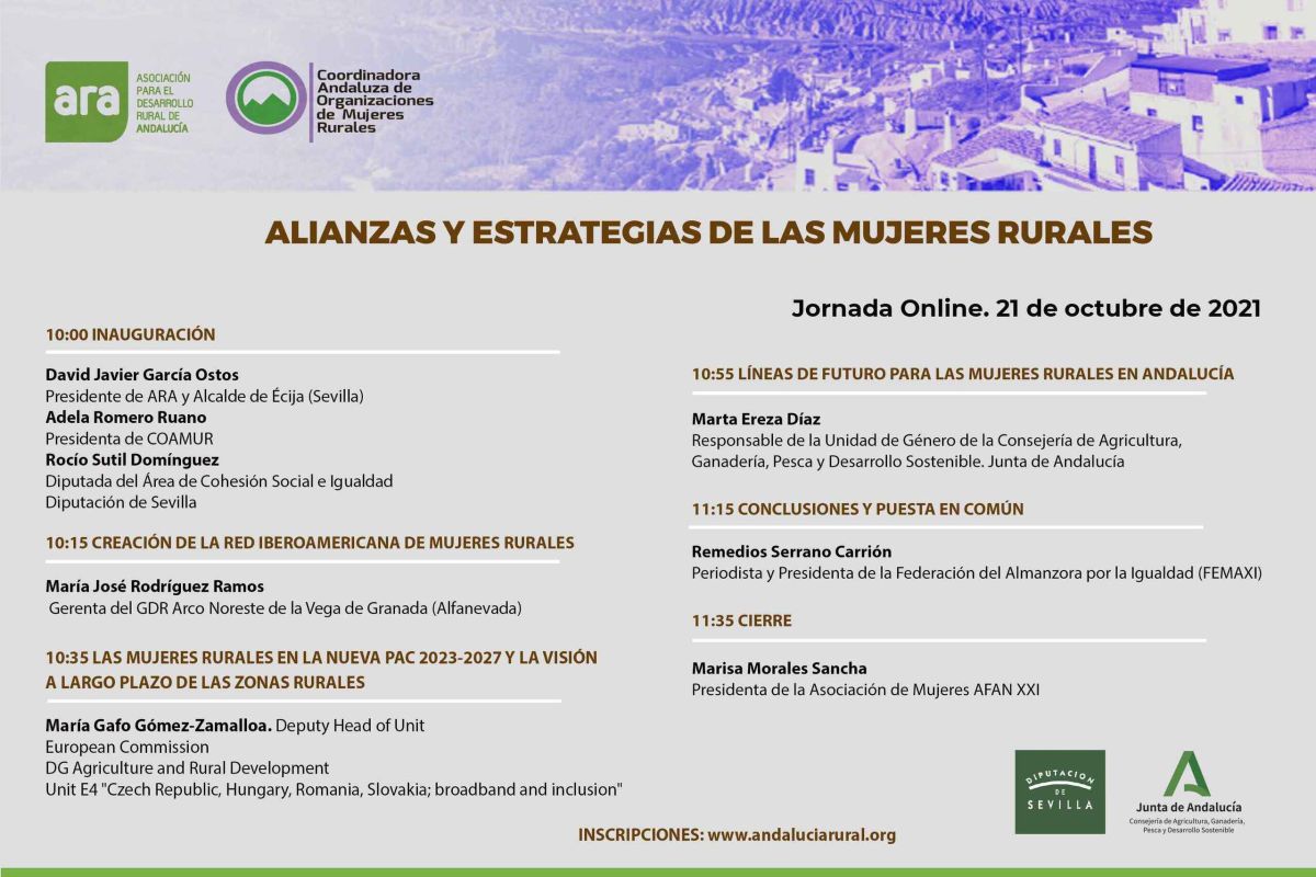 Inscríbete en la jornada online “Alianzas y Estrategias de las Mujeres Rurales” de ARA y COAMUR