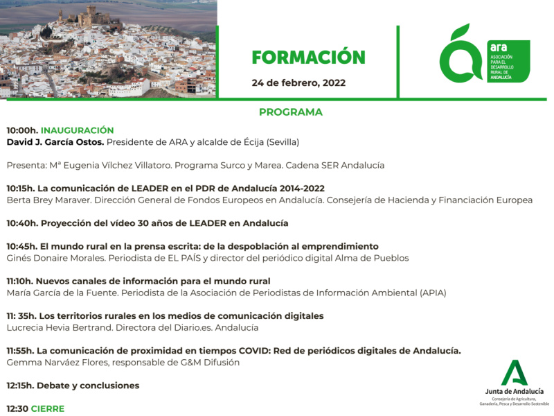 Seminario web “Estrategias de Comunicación LEADER para los Grupos de Desarrollo Rural de Andalucía”