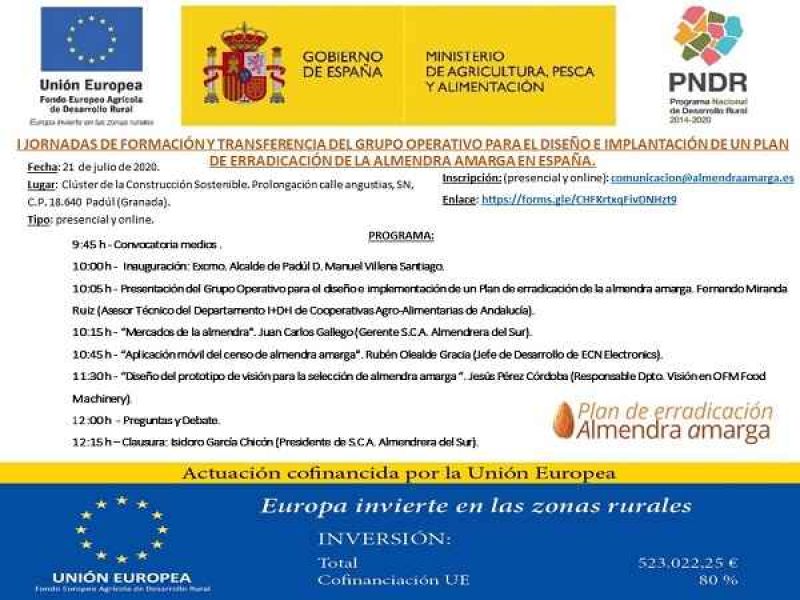 Padul (Granada) será el epicentro de la tecnología del sector de la almendra el 21 de julio