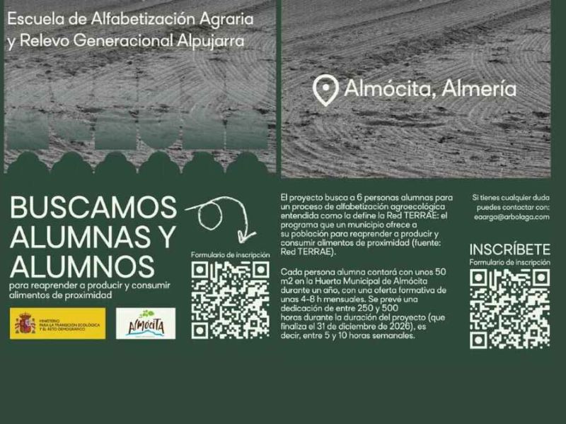¿Quieres aprender a cultivar la tierra y hacer de la agricultura ecológica tu proyecto de vida?