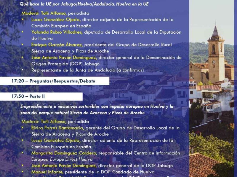 La Comisión Europea llega a Sierra de Aracena y Picos de Aroche con su gira “Las plazas de Europa”