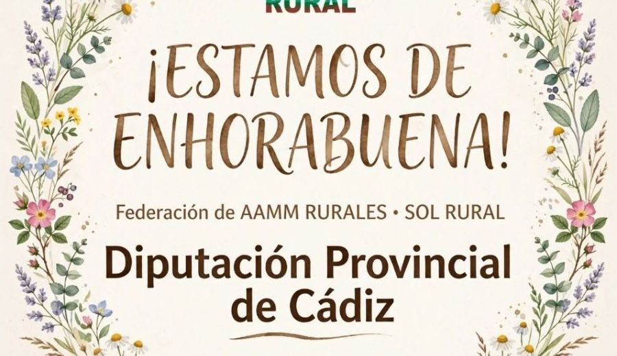 Federación Sol Rural recibe el reconocimiento de la Diputación de Cádiz por 25 años de trabajo por la igualdad