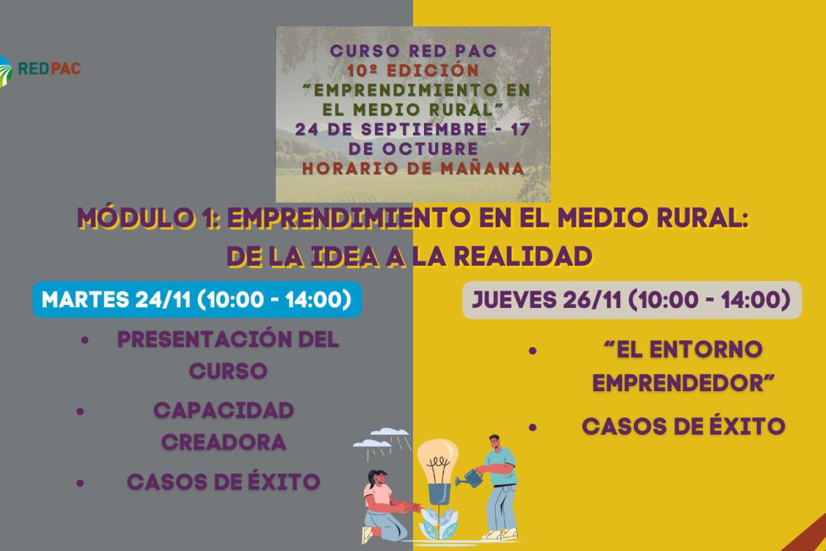 Red PAC: cursos de emprendimiento en el medio rural