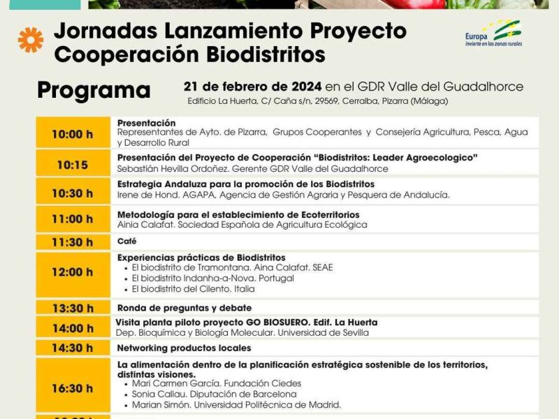 Jornada de lanzamiento del proyecto “Biodistritos, LEADER agroecológico”