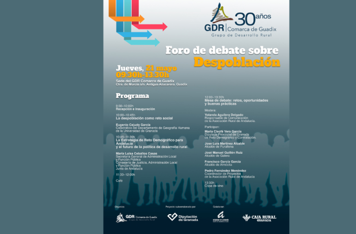El GDR Comarca de Guadix organiza un foro de debate sobre despoblación