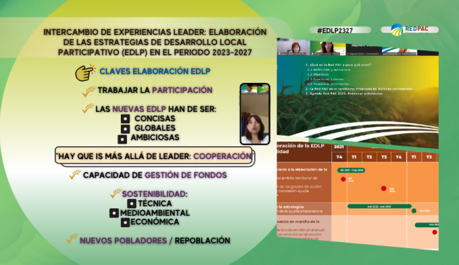 La Red PAC organiza un intercambio de experiencias LEADER para la elaboración de las nuevas EDLP 2023-2027
