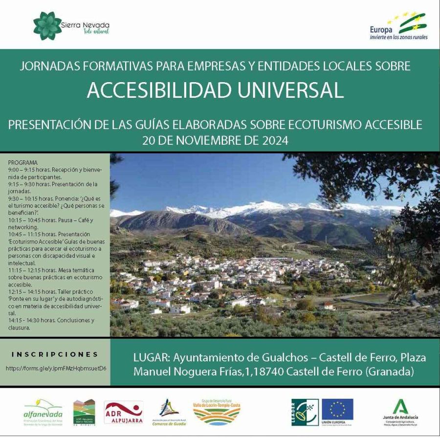 Jornadas formativas sobre accesibilidad universal en Castell de Ferro-Gualchos