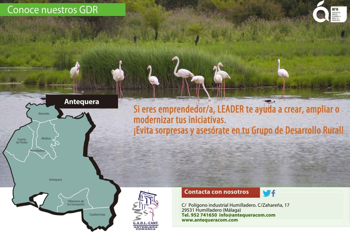 Agricultura concede ayudas LEADER por más de 516.000 euros para el desarrollo rural de la comarca de Antequera
