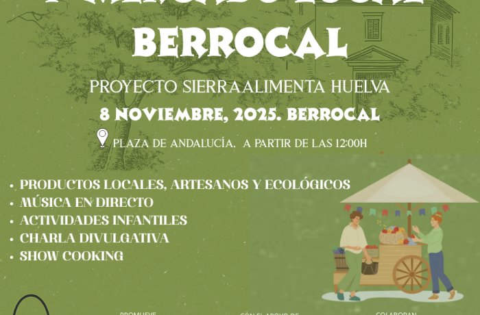 Berrocal acoge el primer Mercado Local con productos agroecológicos, artesanos y de proximidad de la Sierra de Huelva