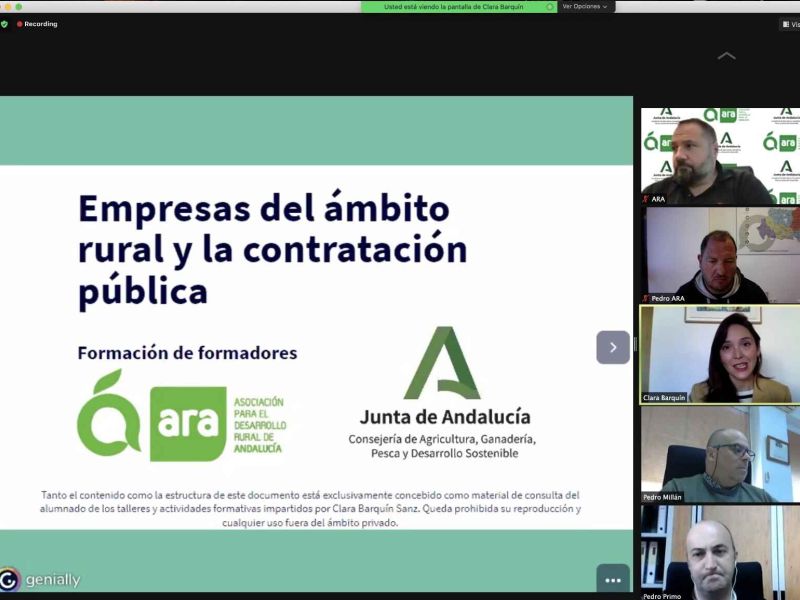Los GDR de Andalucía se forman para facilitar a las empresas rurales que accedan al mercado de la Contratación Pública
